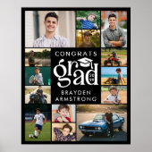 モダンおめでとうグラード14フォトコラージュはっきりしたタイプ ポスター (正面)