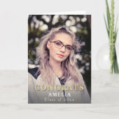 モダンおめでとうフルフォト卒業カード カード (正面)