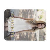 モダンおめでとうフルフォト卒業マグネット マグネット (横)