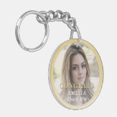 モダンおめでとうフルフォト卒業 キーホルダー (正面左)