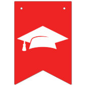 モダンおめでとう卒業赤卒業 バンティングフラッグ (第1の旗)