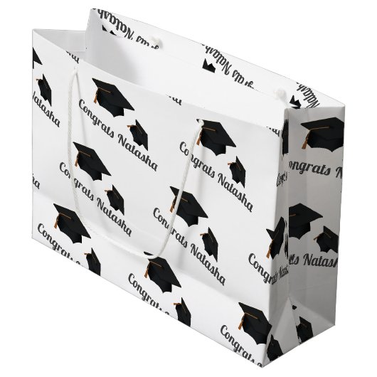 モダンおめでとう院名 ラージペーパーバッグ (正面アングル)