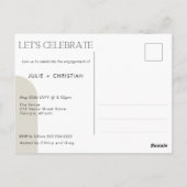 モダンおもしろいだ！婚約した婚約 ポストカード (裏面)