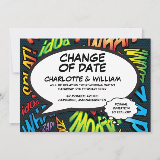 モダンおもしろいの延期おもしろい変更 セーブザデート (正面)