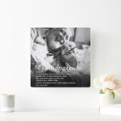 モダンおもしろいの祖父母の定義写真 スクエア壁時計 (ホーム)