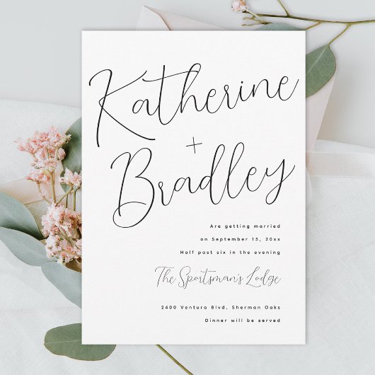 モダンおもしろいは色カスタムの名前結婚を 招待状