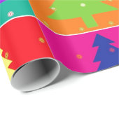 モダンおもしろいアポップ・アートのートクリスマスツリーラッピング紙 ラッピングペーパー (ロールコーナー)