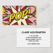 モダンおもしろいアポップ・アートのート漫画ポップ・アートの集 名刺 (正面/裏面)