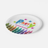モダンおもしろいアート誕生日パーティーの子供 ペーパープレート (アングル)