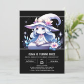 モダンおもしろいウィザードの誕生日 招待状 (スタンド正面)