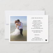 モダンおもしろいカジュアルタイポグラフィ2枚結婚の写真 サンキューカード (裏面)