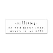 モダンおもしろいカジュアル手書き差出人住所スタンプ セルフインキングスタンプ (デザイン)