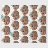 モダンおもしろいカスタムギフト誕生日パーティークリスマス ラッピングペーパー (フラット)