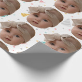 モダンおもしろいカスタムギフト誕生日パーティークリスマス ラッピングペーパー (角)