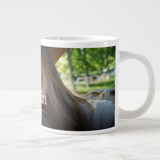 モダンおもしろいカッコいい写最高の真の従姉妹 ジャンボコーヒーマグカップ (右)