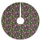 モダンおもしろいカラフルクリスマスギフト冬のパターン ブラッシュドポリエステルツリースカート (正面)