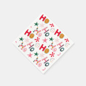 モダンおもしろいカラフルクリスマスパーティー スタンダードカクテルナプキン (角)