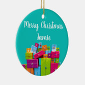 モダンおもしろいカラフルプレゼント セラミックオーナメント (右)
