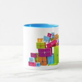 モダンおもしろいカラフルプレゼント マグカップ (中央)