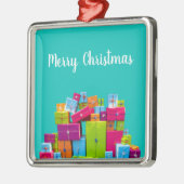 モダンおもしろいカラフルプレゼント メタルオーナメント (左)