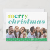 モダンおもしろいカラフルメリークリスマス2写真 シーズンカード (正面)