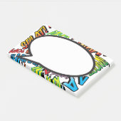 モダンおもしろいカラフル漫画本の音声バブル ポストイット (アングル)