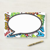 モダンおもしろいカラフル漫画本の音声バブル ポストイット (デスク)