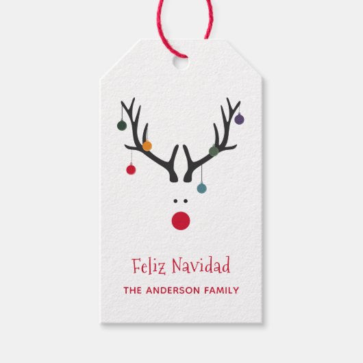 モダンおもしろいクリスマス ギフトタグ (正面)