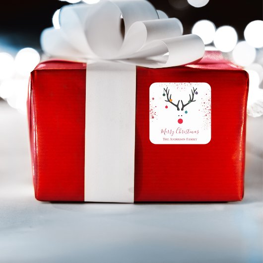 モダンおもしろいグリッター スクエアシール