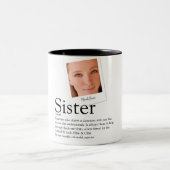 モダンおもしろいシスター定義フォト ツートーンマグカップ (中央)