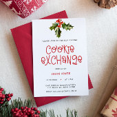 モダンおもしろいスクリプトCookie交換クリスマスパーティー シーズンカード