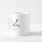 モダンおもしろいスタイリッシュルドルフは私の霊性動物である コーヒーマグカップ (正面左)