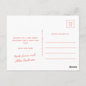 モダンおもしろいタイプメリーChristmas & Bright One Photo ポストカード (裏面)