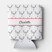 モダンおもしろいトナカイエレガント白 缶クーラー (裏面)