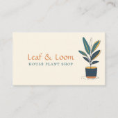 モダンおもしろいハウスプラントショップおもしろいシンプル 名刺 (正面)