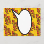 モダンおもしろいハッピーバースデーパーティー漫画帳 インビテーションポストカード (裏面)