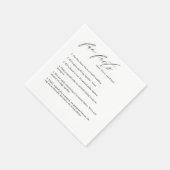 モダンおもしろいファクトのナ結婚プキンのスクリプト スタンダードカクテルナプキン (角)