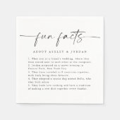 モダンおもしろいファクトのナ結婚プキンのスクリプト スタンダードカクテルナプキン (正面)