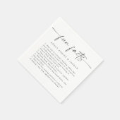 モダンおもしろいファクトのナ結婚プキンのスクリプト スタンダードカクテルナプキン (角)