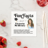 モダンおもしろいファクト卒業写真 スタンダードカクテルナプキン (インサイチュ)