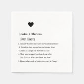 モダンおもしろいファクト結婚のナプキン スタンダードカクテルナプキン (正面)