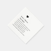 モダンおもしろいファクト結婚のナプキン スタンダードカクテルナプキン (角)