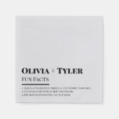 モダンおもしろいファクト結婚式レセプションカクテル スタンダードカクテルナプキン (正面)