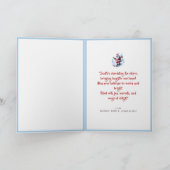 モダンおもしろいファンキーサンタクローススキークリスマスホリデー シーズンカード (内部)