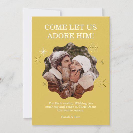 モダンおもしろいフェスティバル信仰フォト季節のごあいさつ シーズンカード (正面)