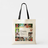 モダンおもしろいフォトコラージュの従弟の定義 トートバッグ (裏面)