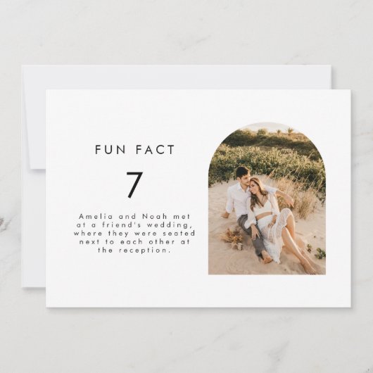 モダンおもしろいフ結婚ァクトのフォトテーブル番号 (正面)