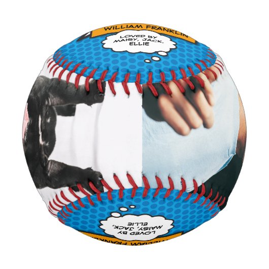 モダンおもしろいブラザークール漫画ブックフォト 野球ボール (正面)