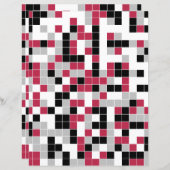 モダンおもしろいマゼンタジオメトリックスクラップブック紙 (正面/裏面)