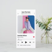 モダンおもしろいミュージックプレーヤーの写真卒業 セーブザデート (スタンド正面)